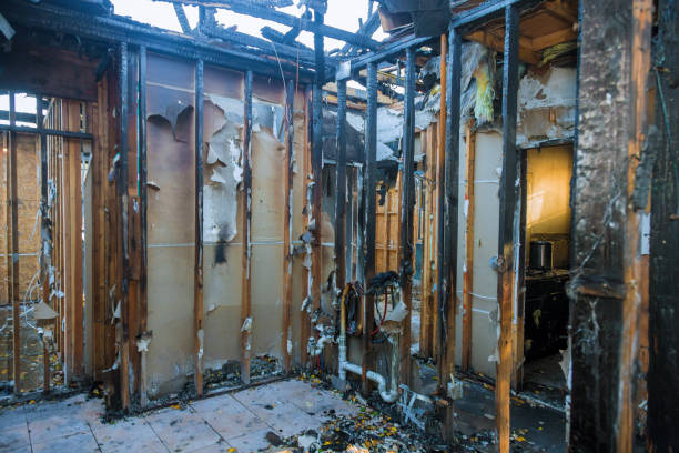 Professional Soot Cleanup technician working in Roanoke, TX
